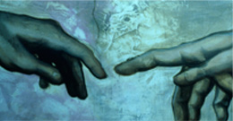 God's Finger Reaching Man